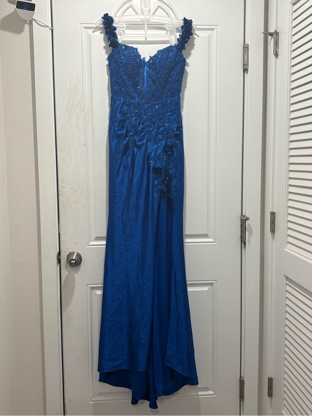 Royal Blue Embellished Evening Gown